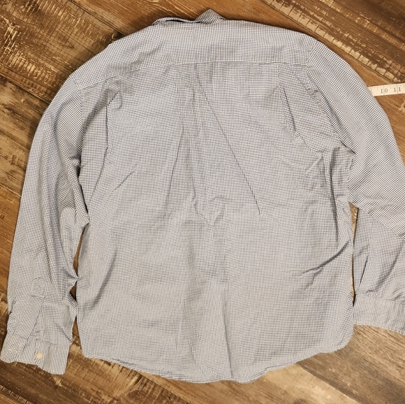 Abercrombie & Fitch blue and white long sleeve button down shirt Size La… - Picture 8 of 8